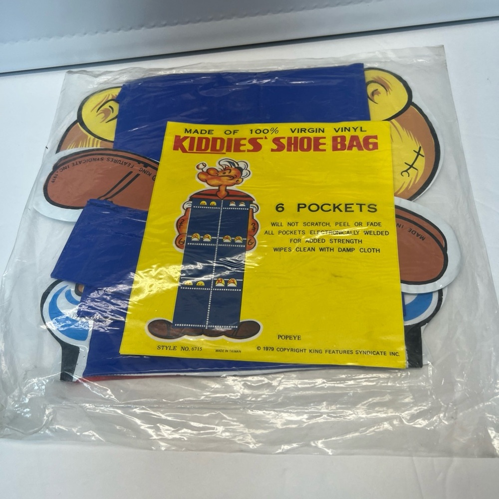 Kiddies Shoe Bag with Cartoon Design - Blue